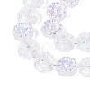 Electroplate Transparent Glass Beads Strands EGLA-N055-01J-3
