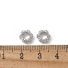 Brass Micro Pave Cubic Zirconia Daisy Spacer Beads KK-U052-37P-NF-2