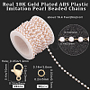 DIY Imitation Pearl Beaded Chain Bracelet Necklace Making Kit CHC-BBC0001-07-2