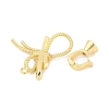 Brass Micro Pave Clear Cubic Zirconia Fold Over Clasps KK-M311-10G-2
