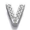 Alloy Letter Slide Charms RB-F034-01V-P-RS-1