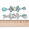 Alloy Synthetic Turquoise Dangle Stud Earrings EJEW-U053-05AS-5