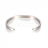 Tarnish Resistant 304 Stainless Steel Cuff Bangles STAS-I110-10-6mm-P-2