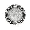Vintage Adjustable Iron Finger Ring Components Alloy Cabochon Bezel Settings X-PALLOY-Q300-14AS-NR-3
