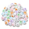 100Pcs Opaque Acrylic Beads OACR-CJ0001-31-6