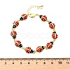 Brass Charm Bracelets for Women BJEW-C107-02G-5