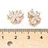Brass Micro Pave Clear Cubic Zirconia Beads KK-G531-03G-3