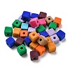 Flocky Acrylic European Beads OACR-E020-14-1