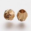 Faceted Brass Beads KK-F736-05C-2