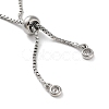 Adjustable Brass Round Beaded Slider Bracelets BJEW-D039-31A-P-3