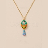 Magnetic Brass Enamel Egg with Girls Locket Pendant Necklaces for Women KK-CBAF5B9-02G-01-1