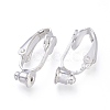Brass Clip-on Earring Converters Findings KK-Q115-S-NF-4