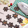 Iron on/Sew on Ethnic Style Embroidery Flower Polyester Lace Ribbons OCOR-WH0060-47D-4