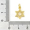 Star Rack Plating Brass Micro Pave Cubic Zirconia Pendants KK-S396-26-3