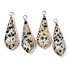 Natural Dalmatian Jasper Pendants G-S359-319C-1