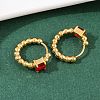 304 Stainless Steel Square Hoop Earrings EJEW-I320-28G-3