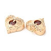 Brass & Glass & Cubic Zirconia Charms KK-G468-54G-02-2