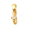 Brass Micro Pave Cubic Zirconia Ice Pick Pinch Bails KK-G600-24G-2
