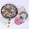 Colorful Pattern Printed Silicone Focal Beads SI-JX0022A-02-3