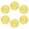 12 Sheets Self Adhesive Gold Foil Embossed Stickers DIY-WH0451-021-1