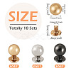 18 Sets 3 Colors Iron Screws FIND-TA0006-29A-4