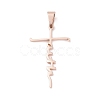 304 Stainless Steel Pendants Ion Plating(IP) STAS-D179-13RG-1