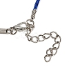 Braided Waxed Cotton Cord Necklace Making MAK-YWC0001-01P-M1-2