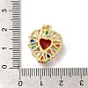 Rack Plating Brass with Cubic Zirconia Pendants KK-Z086-15G-07-3
