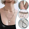 2Pcs 925 Sterling Silver Hollow Flat Round Charms with Jump Rings STER-PH0002-83A-6
