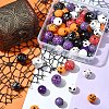 Printed Wood European Beads WOOD-FS0001-30-8