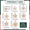 16Pcs 8 Styles Brass Pave Clear Cubic Zirconia Pendants KK-PH0012-76-4