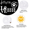 8 Sheets 4 Style Waterproof Heart & Bear Paw Pattern PET Car Decals Stickers STIC-GF0001-03B-4
