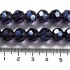 Electroplate Transparent Glass Beads Strands EGLA-A035-T10mm-A15-4