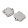 304 Stainless Steel Pendant Cabochon Settings STAS-D127-01P-2