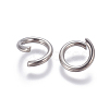 Non-Tarnish 304 Stainless Steel Open Jump Rings X-STAS-G190-15P-1