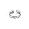 Brass Micro Pave Cubic Zirconia Cuff Rings RJEW-S045-155P-2