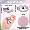 50Pcs 1-Hole Cloth Buttons DIY-GF0008-50B-2