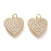Brass Micro Pave Cubic Zirconia Pendants X-ZIRC-F116-06-G-1