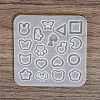 DIY Star/Heart/Flower/Rabbit Shaker Filler Silhouette Silicone Quicksand Molds DIY-G079-03A-3