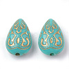 Teardrop Plating Acrylic Beads X-PACR-Q102-151E-2