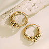 304 Stainless Steel Ring Hoop Earrings WGF6457-02-2