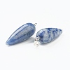 Natural Blue Spot Jasper Pointed Pendants G-F705-01G-P-3