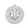 Brass Micro Pave Cubic Zirconia Pendants KK-Q026-12P-4