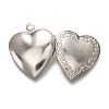 Non-Tarnish 316 Stainless Steel Locket Pendants STAS-O135-06P-4