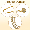 1Pc Ethnic Style Alloy & Iron Coin Tassel Waist Body Chains for Women AJEW-GF0014-23-6