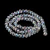 Transparent Electroplate Glass Beads Strands X-GLAA-Q099-C01-14-1-3