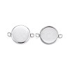 Tarnish Resistant 304 Stainless Steel Cabochon Connector Settings STAS-G127-14-12mm-P-1