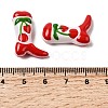 Boot Baking Paint Glass Enamel  Beads LAMP-C020-02P-3