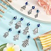 Evil Eyes Resin & Alloy Pendant PALLOY-YW029-2