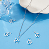 5Pcs 925 Sterling Silver Pendants STER-BBC0002-22-4